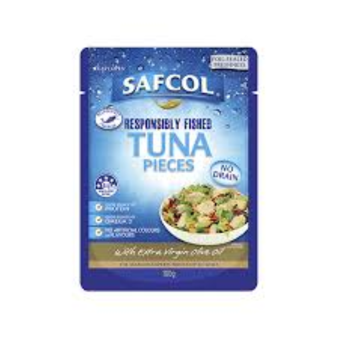 SAFCOL TUNA POUCH IN EXTRA VIRGIN OLIVE OIL 100G